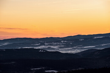 sunrise in the mountains
