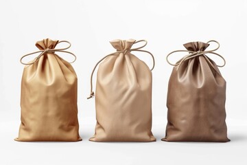 Obraz premium Three bags sitting next to each other. Suitable for various purposes