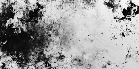 Fototapeta premium A black and white photo showcasing a dirty wall