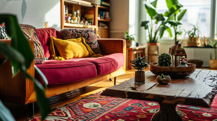 Mockup living room interior. Generative Ai