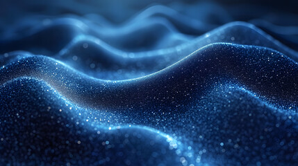 Blue abstract gradient background grain texture effect dark vibrant color flow  copy space