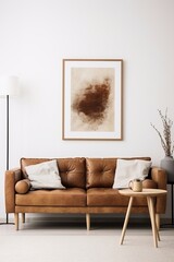 Abstract painting in a living room