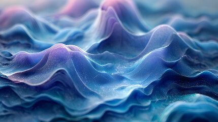 white background with blue and green wavy waves, in the style of dark black and pink, surreal 3d...