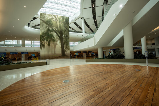 The Entrance of Louis Armstrong New Orleans International Airport 