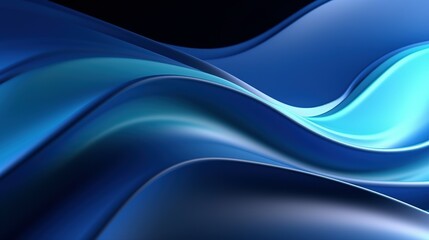 Fototapeta premium Abstract Blue fluid wave background. Modern poster with gradient 3d flow shape. futuristic wave background.