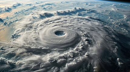 Fototapeta na wymiar Big storm on planet earth, view from space 