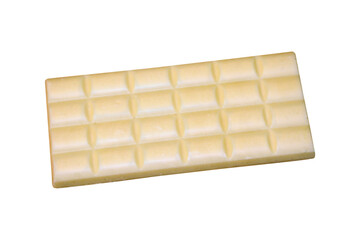 White chocolate on isolated transparent background