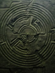 Naklejka premium Aerial Views of Mysterious Crop Circle Wall Prints