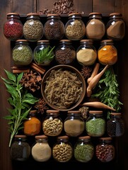 Herbal Kitchen Art: Captivating Aromatic Spices Wall Prints for Culinary Delights