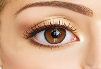 Obraz premium wonderful female brown eye from close