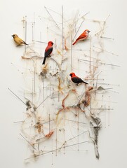 Migratory Bird Pathways: Avian Wall Prints Illuminating Nature's Journeys