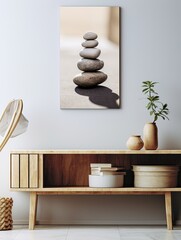 Minimalist Zen Stones Wall Art: Achieving Balance in Serenity