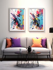 Pioneering Abstract Expression: Vibrant Paint Splatter Techniques for Wall Prints