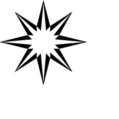 Fototapeta premium Illustration of a Star - Black and White
