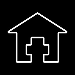 home icon on a white background