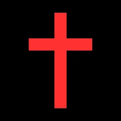red cross on black