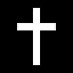 cross on black background