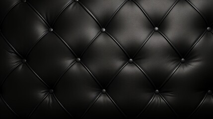 Elegant Dark Black Leather Background AI Generated