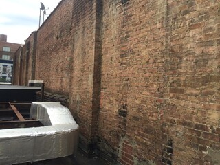 Brick Wall, Photo from a Roof in Manhattan