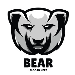 bear mascot logo design illustration