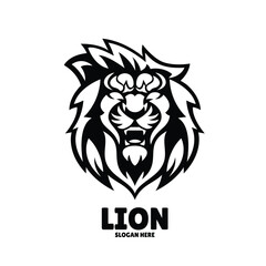 lion mascot logo design illustration