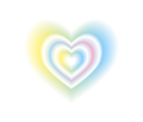 Blurry pink heart aura. Trendy y2k style. Vector illustration