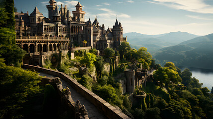 Obraz premium Old castle in the mountain