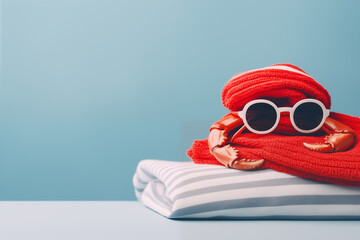 Crab wearing a red hat