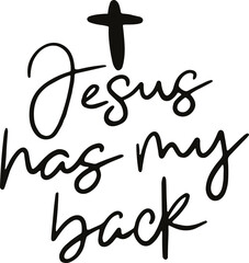 Jesus has my back SVG, Christian shirt svg, heart and cross svg, Christianit vector