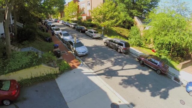 Car rides by Mt. Pleasant Street NW near Bancroft Elementary School