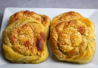 Traditional delicious Turkish cuisine, Middle Eastern cuisine; Turkish name; Antakya - Hatay kulce boregi