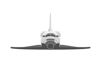 Space shuttle. Simple flat illustration. Front view. © supirloko89