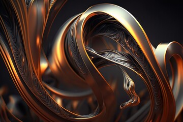 An Abstract Fusion of Bronze Elegance