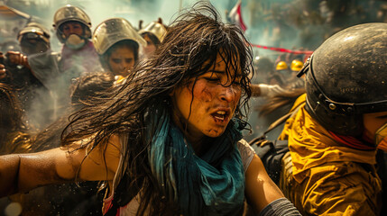 Obraz premium Dive into the visual representation of the fight for gender equality, encapsulated in these poigna