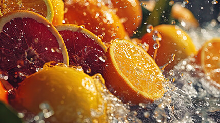 Dive into the enchanting world of color as a fruit cascade showcases the perfect harmony of red, y