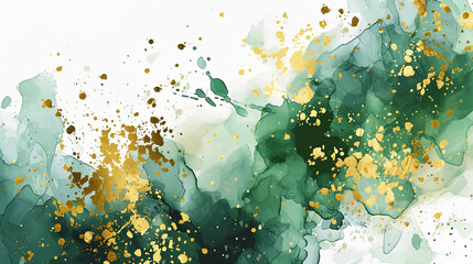Fototapeta na wymiar Enjoy the elegance of this clip art creation, where pastel light green ink watercolor is embellish