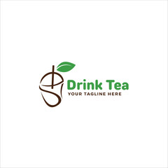 tea drink logo vector, can be used as a logo, personal, etc