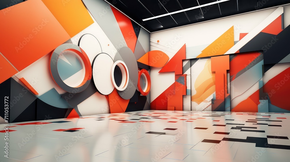 Poster animation render studio background illustration design graphics, visual digital, computer modeling a