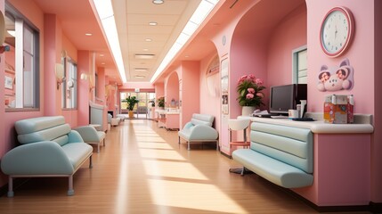 Pastel Kawaii Hospital Waiting Room