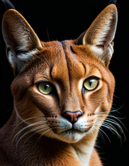 animal close up portrait on dark background