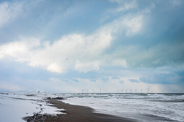 冬の石狩の風景