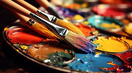 Obraz premium Colorful abstract oil color therapy mix background for creative expression and healing