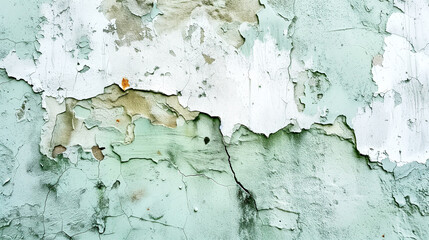 Peeling paint on the wall. Grunge texture, old rough cracked stone. Pattern, textured surface. - obrazy, fototapety, plakaty