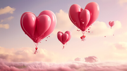 Valentine's Day background with hearts, love and romance background