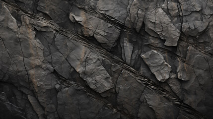 Stone Texture. Layered Geological Layers. Weathered Surface of Rocky Stone Plateau. Cracks