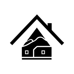 minimalist property real estate guest house logo vector design simple design illustrations 