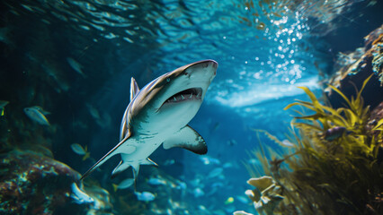 Fototapeta premium Shark in a Majestic Aquarium