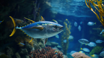 Fototapeta premium Tuna in a Grand Aquarium