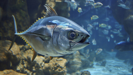 Naklejka premium Tuna in a Grand Aquarium