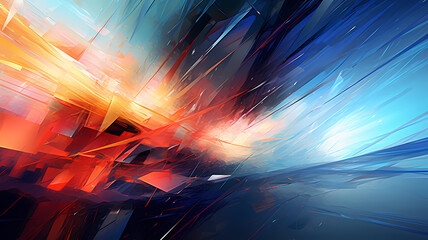 Abstract digital art background with a chaos feel - obrazy, fototapety, plakaty